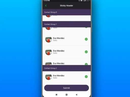 Flutter Sticky Header