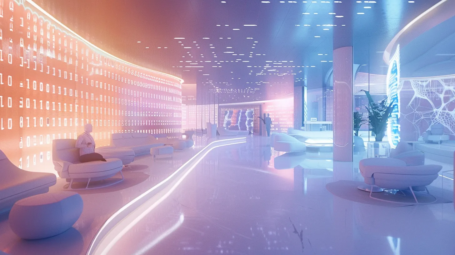 a futuristic healthcare environment captures the essence of artificial intelligence, showcasing a glowing, data-driven interface seamlessly integrating with eager healthcare professionals, all illuminated by soft, ambient light that highlights the challenges of data privacy and algorithmic bias. a futuristic healthcare environment captures the essence of artificial intelligence, showcasing a glowing, data-driven interface seamlessly integrating with eager healthcare professionals, all illuminated by soft, ambient light that highlights the challenges of data privacy and algorithmic bias.