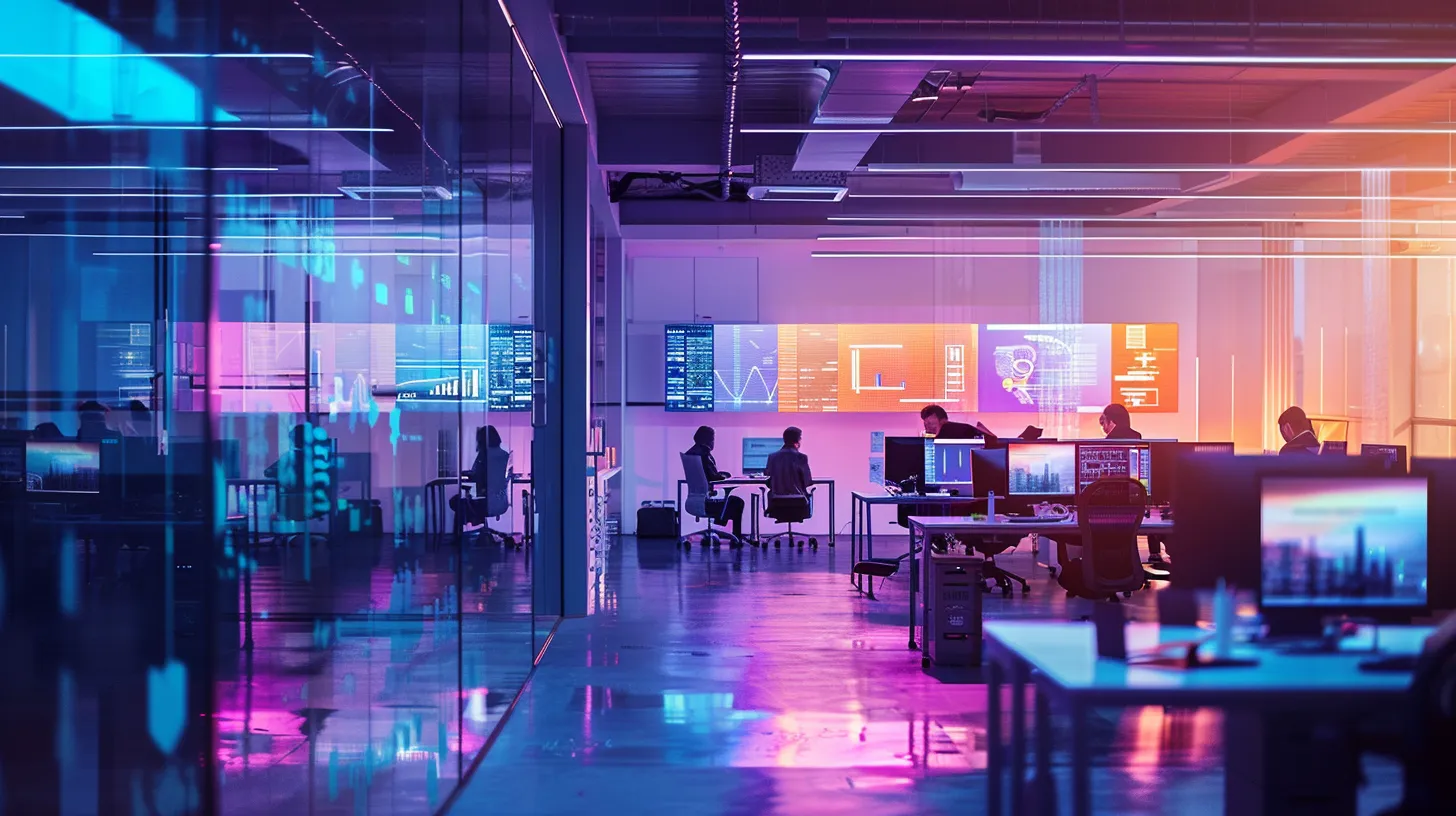 a sleek and modern office environment showcasing a collaborative team brainstorming around a digital workspace, with vibrant screens displaying white label website designs and project outlines. Frequently Asked Questions About White Label Website Services