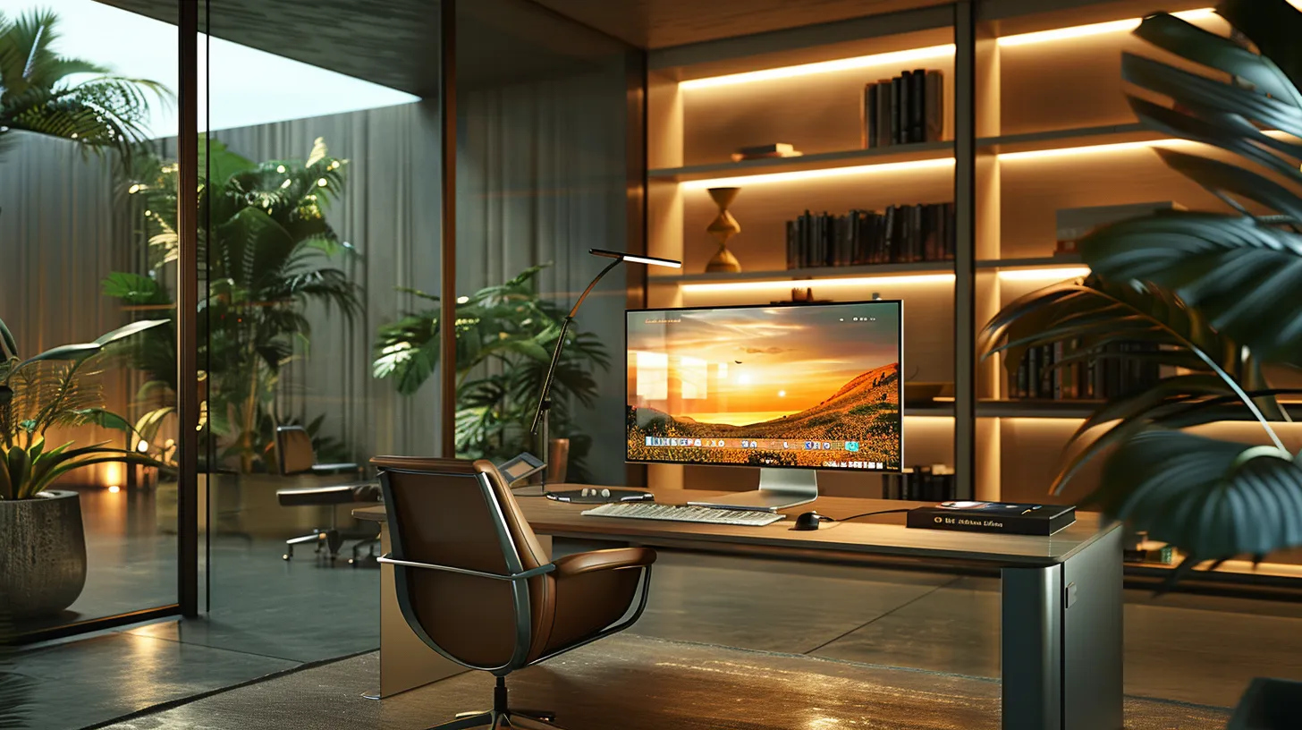 a sleek, modern office workspace bathed in natural light, featuring a large, crisp computer screen displaying a vibrant, customizable website layout, symbolizing the innovative potential of white label website development services. Understanding White Label Website Development Services