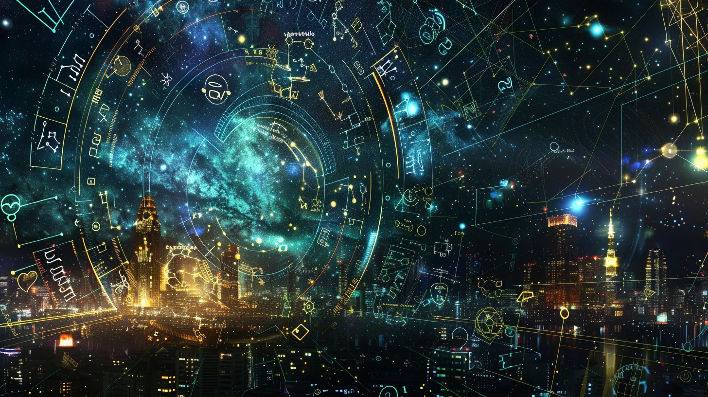 a vibrant and immersive digital landscape showcases an array of astrology apps, featuring celestial charts and horoscopes illuminated against a starry night sky, symbolizing the blend of ancient wisdom and modern technology in decision-making. a vibrant and immersive digital landscape showcases an array of astrology apps, featuring celestial charts and horoscopes illuminated against a starry night sky, symbolizing the blend of ancient wisdom and modern technology in decision-making.