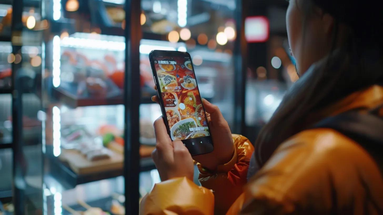 a vibrant smartphone screen displays a user-friendly food delivery app interface, showcasing a rich menu of delicious dishes against a softly illuminated backdrop, symbolizing the seamless connection between customers and restaurants. a vibrant smartphone screen displays a user-friendly food delivery app interface, showcasing a rich menu of delicious dishes against a softly illuminated backdrop, symbolizing the seamless connection between customers and restaurants.