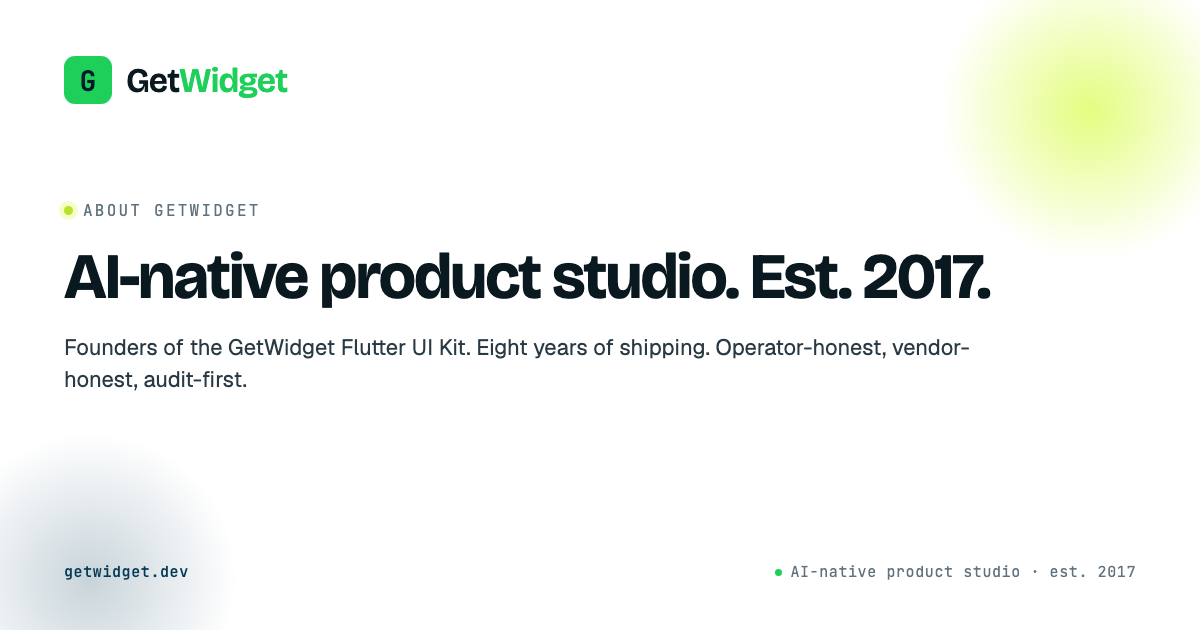 About GetWidget — AI Development Studio & Flutter, Bengaluru
